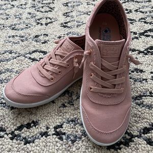 Worn once blush pink sketchers bobs b cute slip on sneakers 7.5